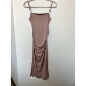 Commense Bodycon‎ Dress Ruched Tie Back Sleeveless Party Cocktail Dress M